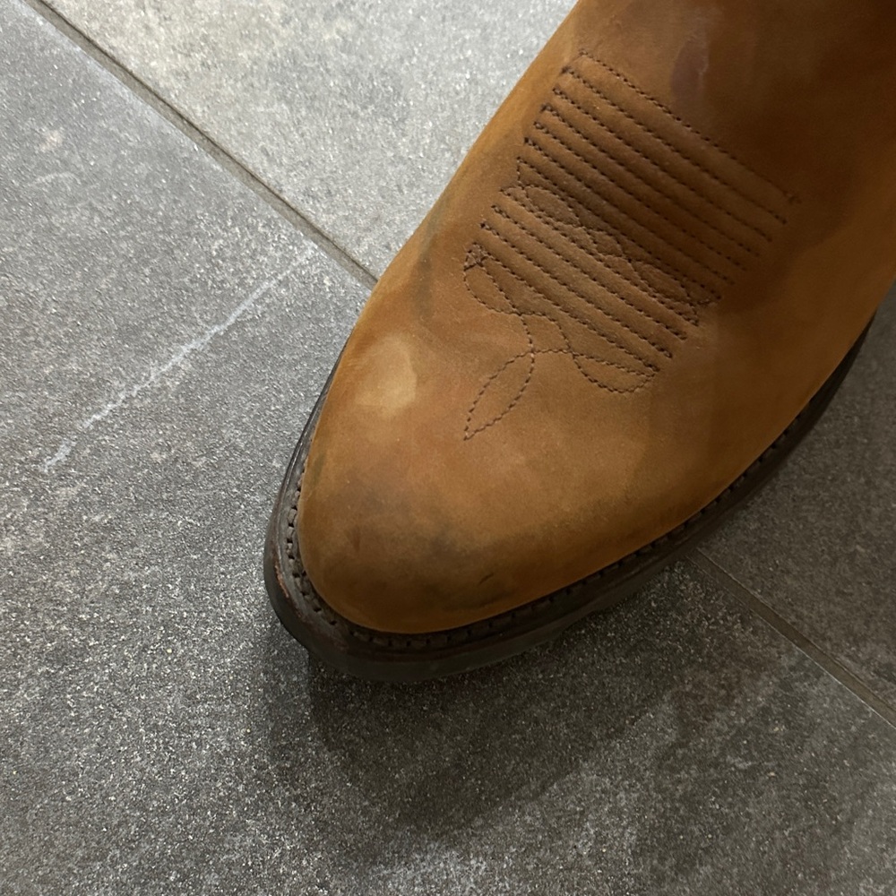 Brown suede Leather Men’s Tecovas Cowboy Boots - Picture 4 of 9